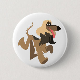 Macaron Rond 5 Cm Bouton de caricature clownesque afghan
