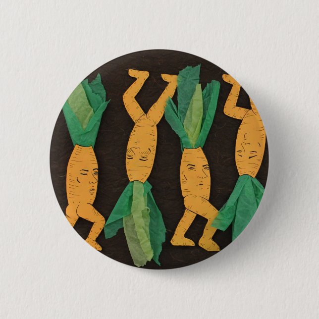 Macaron Rond 5 Cm Bouton de Carotte-Kun (Devant)