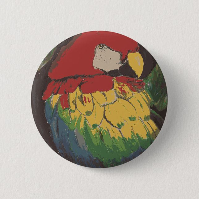 Macaron Rond 5 Cm Bouton de cartable de perroquet (Devant)