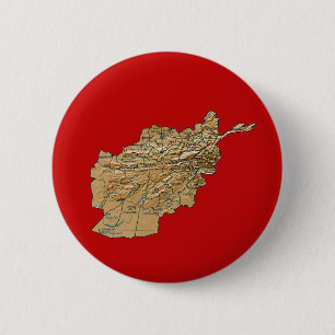 Macaron Rond 5 Cm Bouton de carte de l'Afghanistan