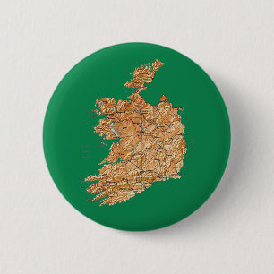 Macaron Rond 5 Cm Bouton de carte de l'Irlande