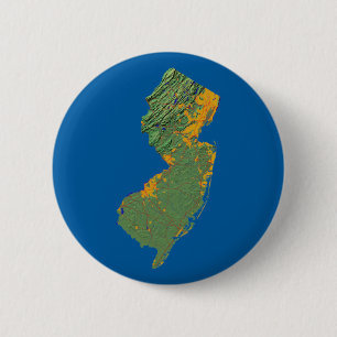 Macaron Rond 5 Cm Bouton de carte de New Jersey