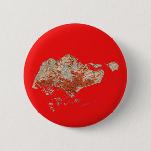 Macaron Rond 5 Cm Bouton de carte de Singapour
