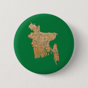 Macaron Rond 5 Cm Bouton de carte du Bangladesh