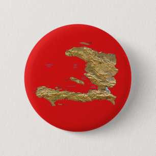 Macaron Rond 5 Cm Bouton de carte du Haïti