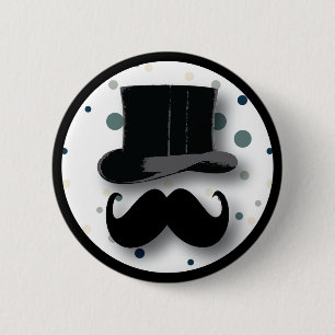 Macaron Rond 5 Cm Bouton de casquette supérieur et de moustache ave