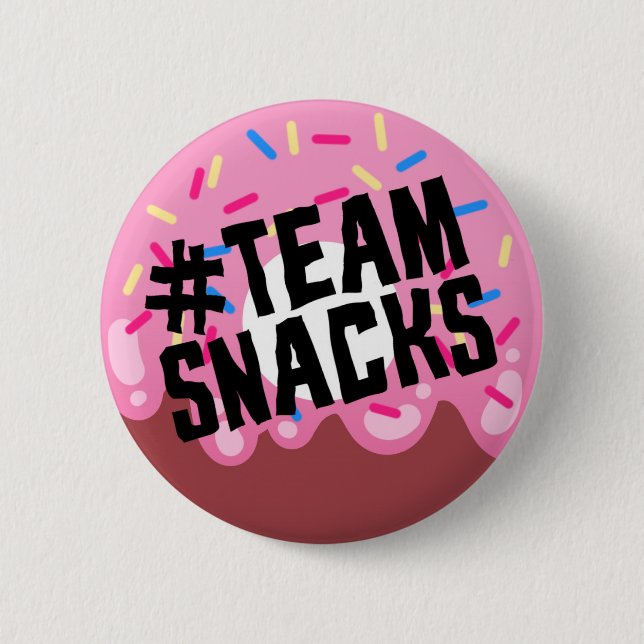 Macaron Rond 5 Cm bouton "de CASSE-CROÛTE de #TEAM" (Devant)