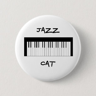 Macaron Rond 5 Cm Bouton de CAT de jazz