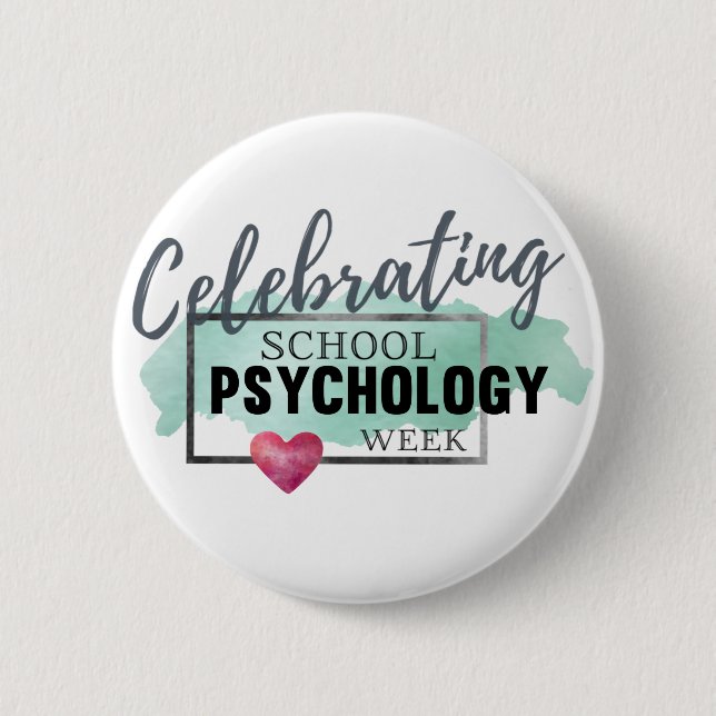 Macaron Rond 5 Cm Bouton de célébration de la semaine de psychologie (Devant)