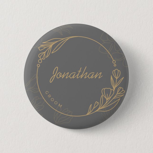 Macaron Rond 5 Cm Bouton de chambre simple personnalisé (Devant)
