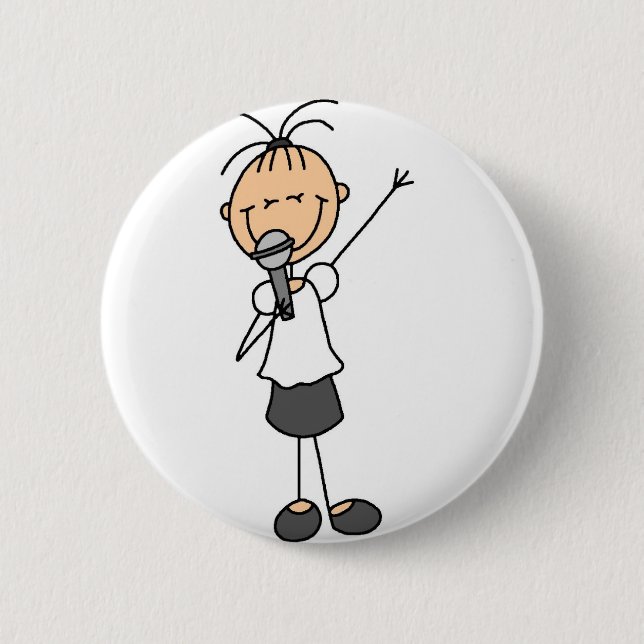 Macaron Rond 5 Cm Bouton de chanteur (Devant)