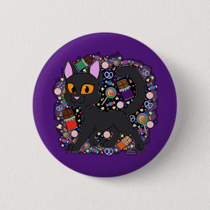 Macaron Rond 5 Cm Bouton de chat de bonbons