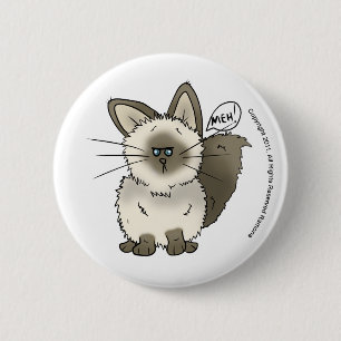 Macaron Rond 5 Cm Bouton de chat de Meh