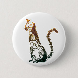 Macaron Rond 5 Cm Bouton de chat de Steampunk