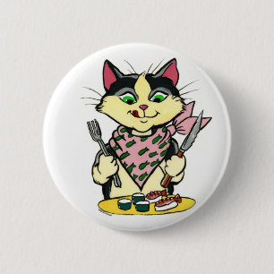 Macaron Rond 5 Cm Bouton de chat de sushi