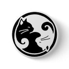 Bouton de chats de Yin Yang