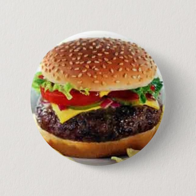 Macaron Rond 5 Cm bouton de cheeseburger (Devant)