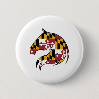 Macaron Rond 5 Cm Bouton de cheval de drapeau du Maryland
