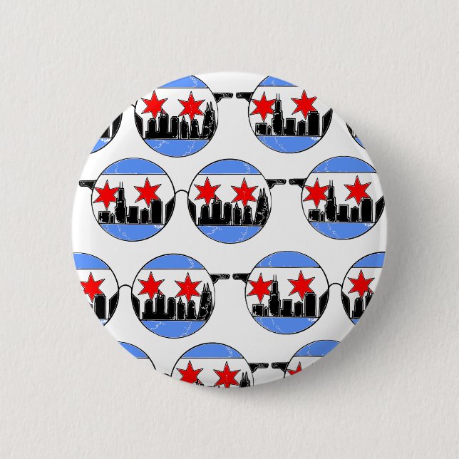 Macaron Rond 5 Cm bouton de chicaGOggles (Devant)