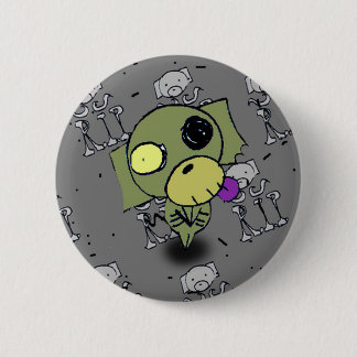 Macaron Rond 5 Cm Bouton de chien de zombi
