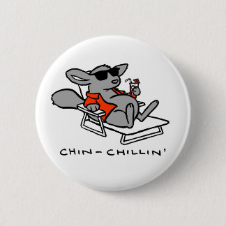 Macaron Rond 5 Cm Bouton de Chillin de chinchilla
