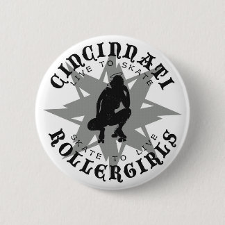 Macaron Rond 5 Cm Bouton de Cincinnati Rollergirls