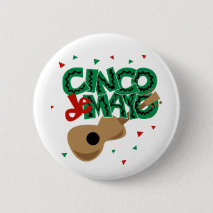 Macaron Rond 5 Cm Bouton de Cinco De Mayo