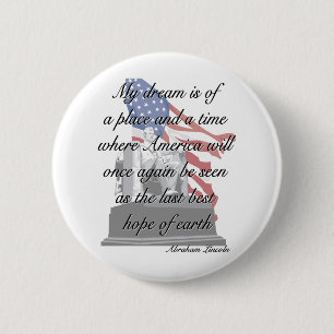 Macaron Rond 5 Cm Bouton de citation d'Abraham Lincoln