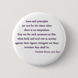 Macaron Rond 5 Cm Bouton de citation de Jane Eyre