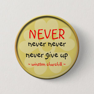 Macaron Rond 5 Cm Bouton de citation de Winston Churchill