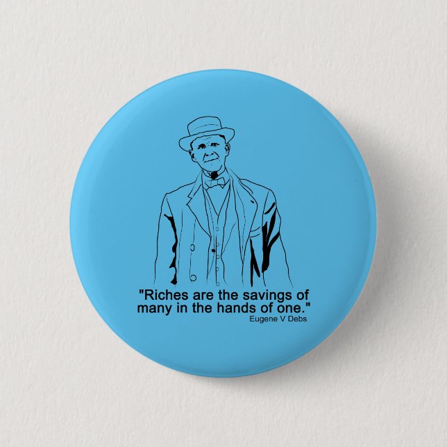 Macaron Rond 5 Cm Bouton de citation Eugene Debs (Devant)