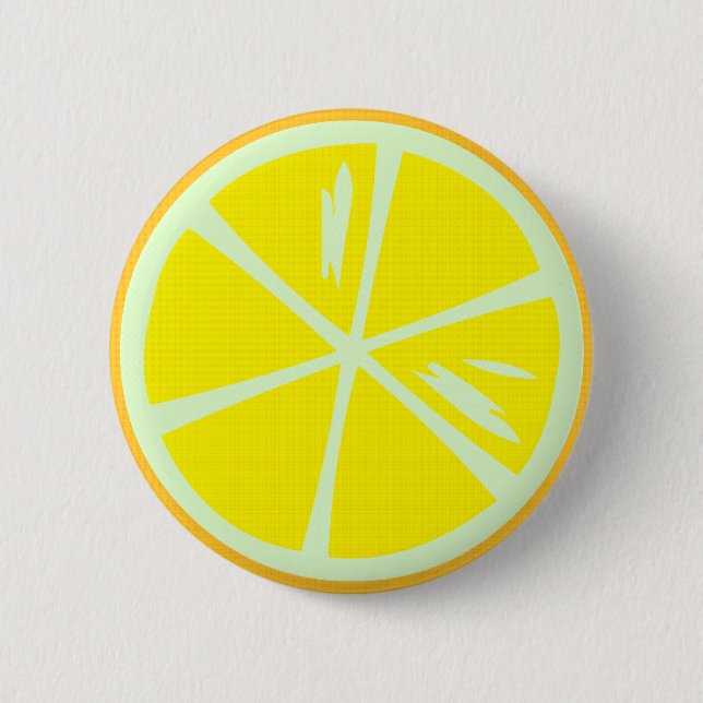 Macaron Rond 5 Cm Bouton de citron (Devant)
