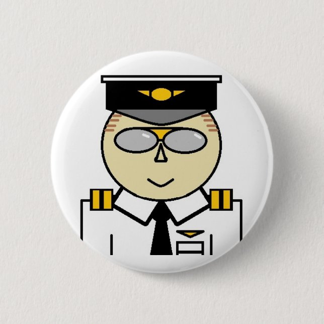 Macaron Rond 5 Cm Bouton de co-pilote (Devant)