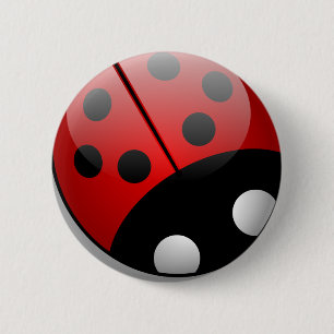 Macaron Rond 5 Cm Bouton de coccinelle