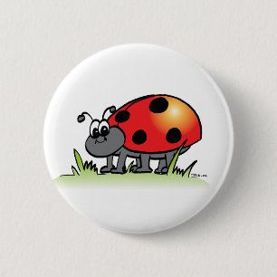 Macaron Rond 5 Cm Bouton de coccinelle