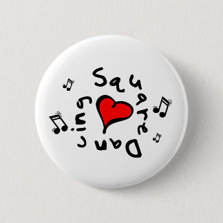 Macaron Rond 5 Cm Bouton de Coeur-Amour de la danse carrée I