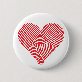 Macaron Rond 5 Cm bouton de coeur de fil