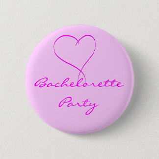 Macaron Rond 5 Cm Bouton de coeur de rose de partie de Bachelorette