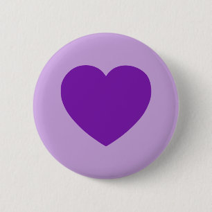 Macaron Rond 5 Cm Bouton de coeur violet
