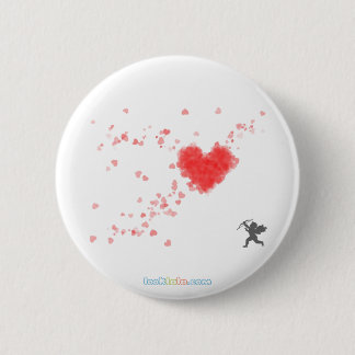 Macaron Rond 5 Cm Bouton de coeurs de cupidon