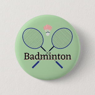 Macaron Rond 5 Cm Bouton de conception de badminton