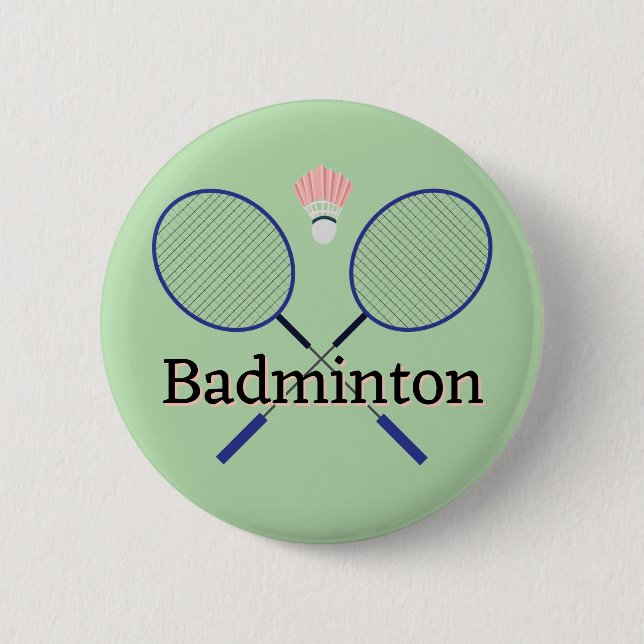 Macaron Rond 5 Cm Bouton de conception de badminton (Devant)