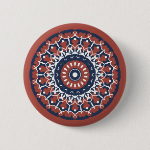 Macaron Rond 5 Cm Bouton de conception Mandala