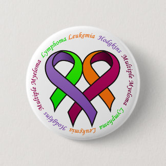 Macaron Rond 5 Cm Bouton de conscience de Cancer de sang - 1