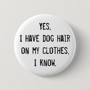 Macaron Rond 5 Cm Bouton de conscience de cheveux de chien