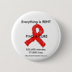 Macaron Rond 5 Cm Bouton de conscience de SIDA