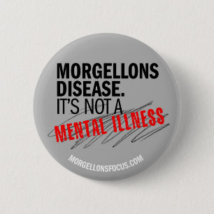 Macaron Rond 5 Cm Bouton de conscience - gris