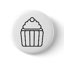 Bouton de contour de cupcake minimaliste