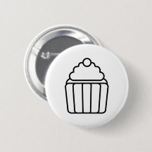 Bouton de contour de cupcake minimaliste