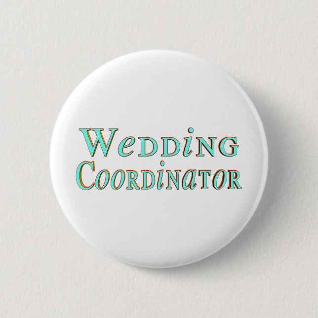 Macaron Rond 5 Cm Bouton de coordonnateur de mariage (Devant)